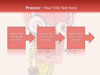 A Child's Drawing Of A Monster With Glasses PowerPoint Template