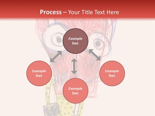 A Child's Drawing Of A Monster With Glasses PowerPoint Template