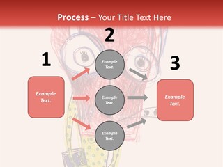 A Child's Drawing Of A Monster With Glasses PowerPoint Template