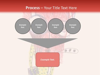 A Child's Drawing Of A Monster With Glasses PowerPoint Template
