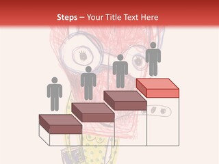 A Child's Drawing Of A Monster With Glasses PowerPoint Template