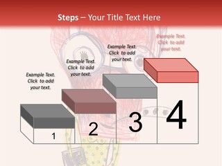 A Child's Drawing Of A Monster With Glasses PowerPoint Template