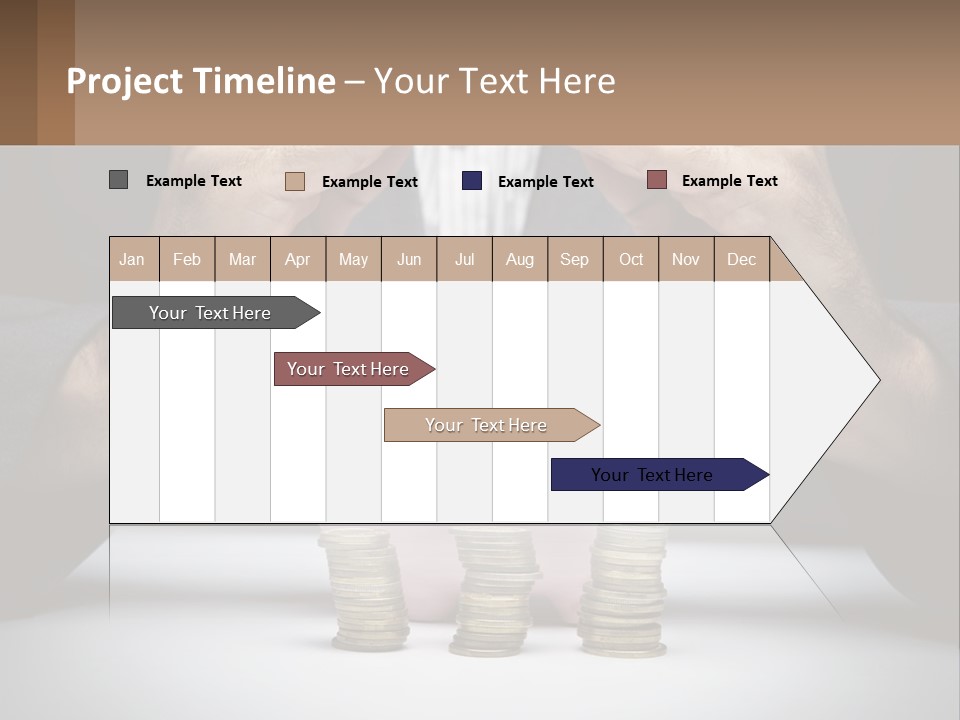 A Man Putting Money Into A Piggy Bank PowerPoint Template