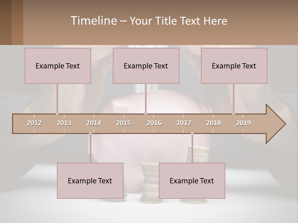 A Man Putting Money Into A Piggy Bank PowerPoint Template