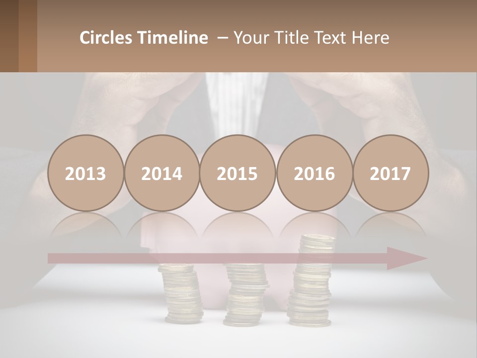 A Man Putting Money Into A Piggy Bank PowerPoint Template