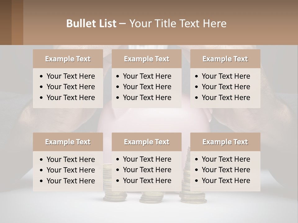 A Man Putting Money Into A Piggy Bank PowerPoint Template