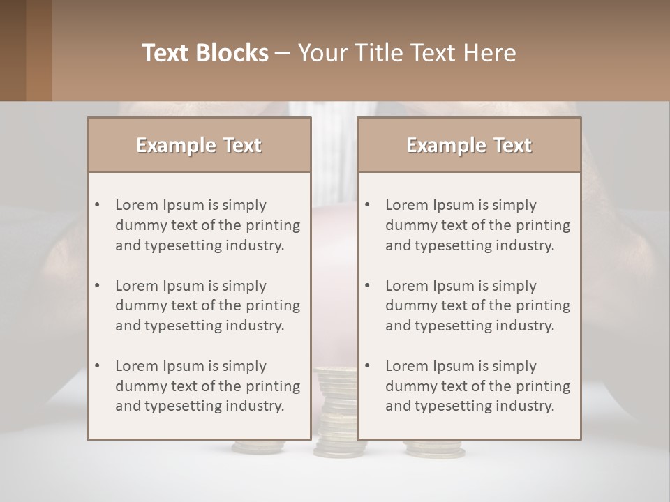 A Man Putting Money Into A Piggy Bank PowerPoint Template