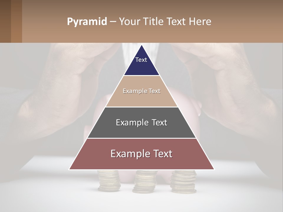 A Man Putting Money Into A Piggy Bank PowerPoint Template