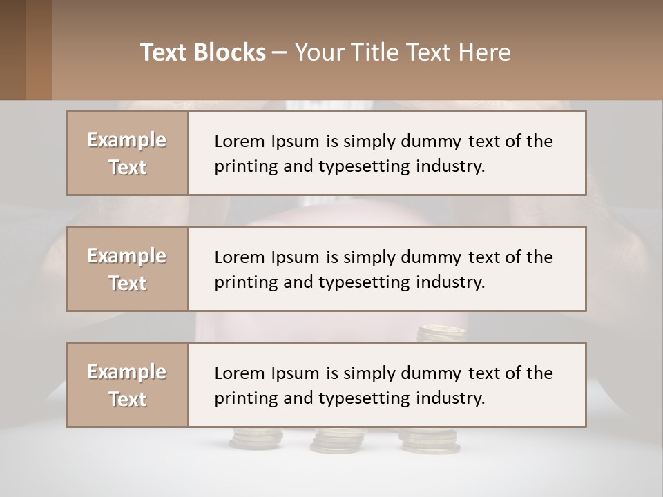 A Man Putting Money Into A Piggy Bank PowerPoint Template