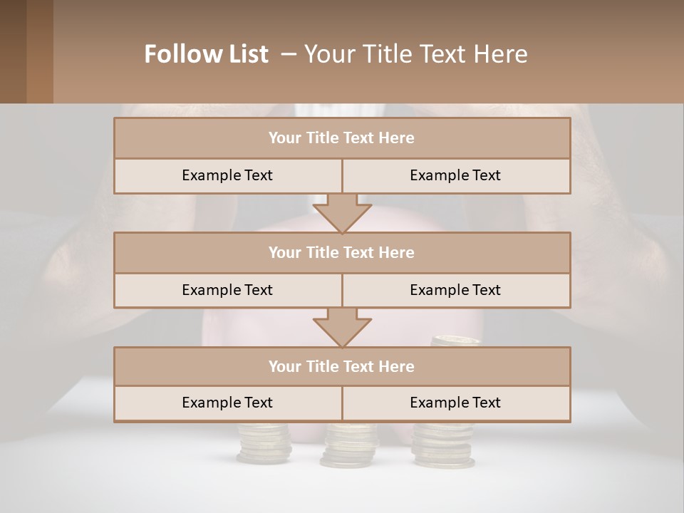 A Man Putting Money Into A Piggy Bank PowerPoint Template