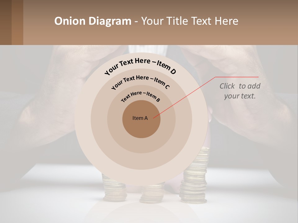 A Man Putting Money Into A Piggy Bank PowerPoint Template