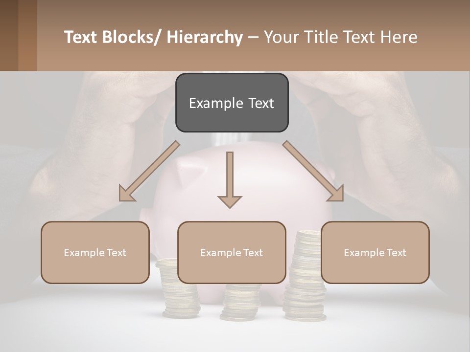 A Man Putting Money Into A Piggy Bank PowerPoint Template