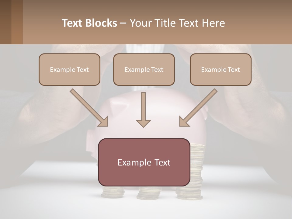 A Man Putting Money Into A Piggy Bank PowerPoint Template