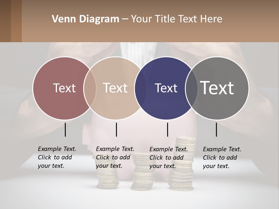 A Man Putting Money Into A Piggy Bank PowerPoint Template