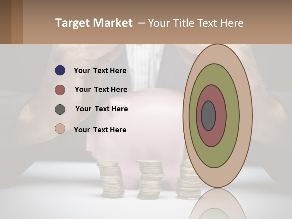 A Man Putting Money Into A Piggy Bank PowerPoint Template