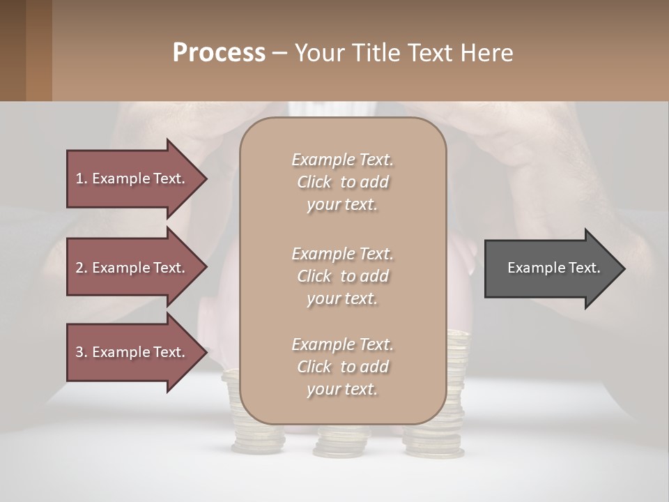 A Man Putting Money Into A Piggy Bank PowerPoint Template
