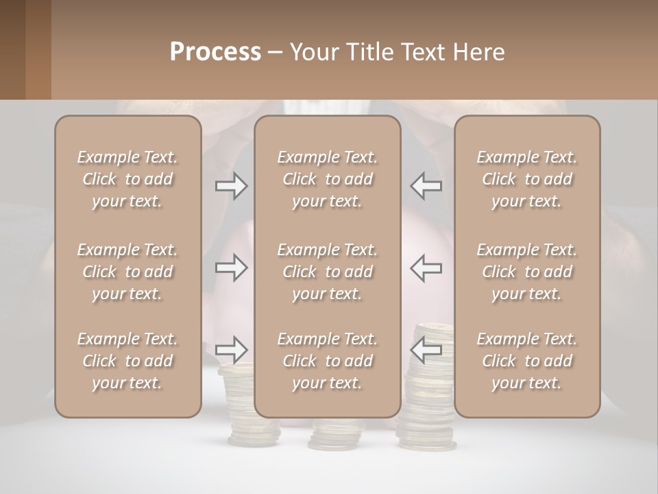 A Man Putting Money Into A Piggy Bank PowerPoint Template