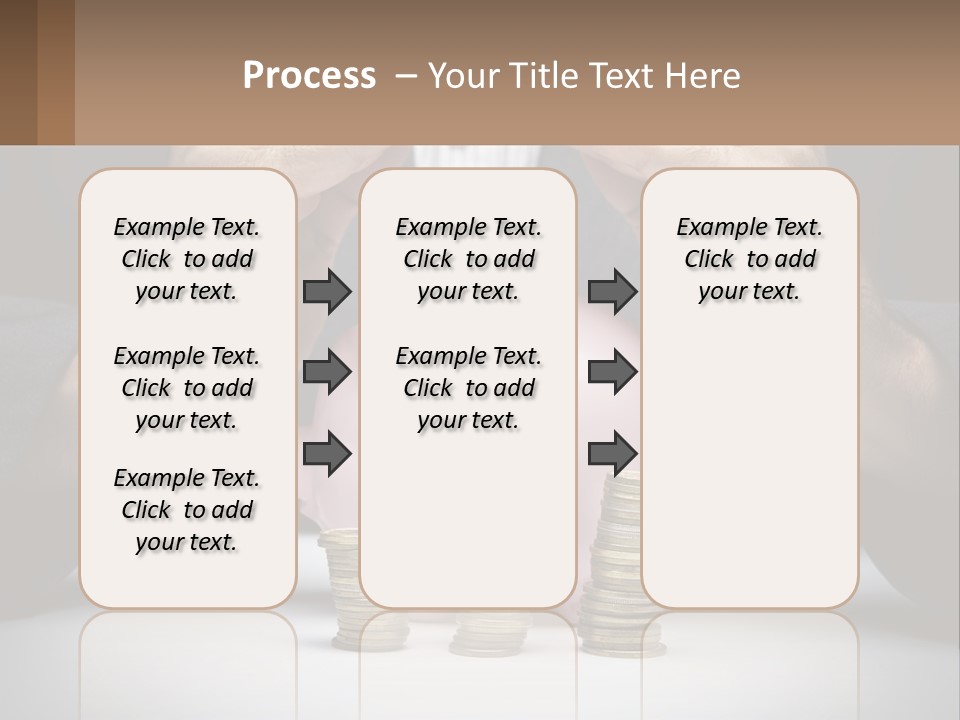A Man Putting Money Into A Piggy Bank PowerPoint Template