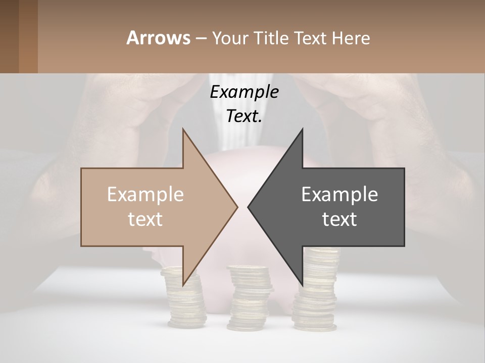 A Man Putting Money Into A Piggy Bank PowerPoint Template