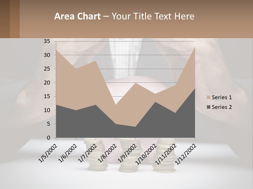 A Man Putting Money Into A Piggy Bank PowerPoint Template