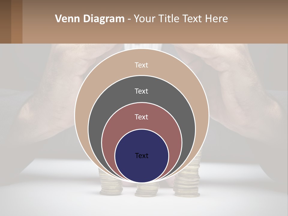 A Man Putting Money Into A Piggy Bank PowerPoint Template