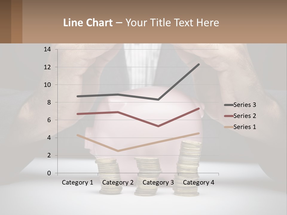 A Man Putting Money Into A Piggy Bank PowerPoint Template