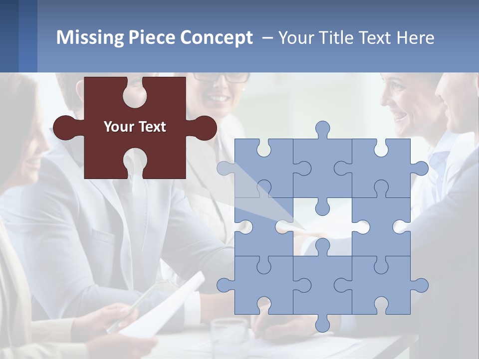 A Group Of Business People Shaking Hands Over A Table PowerPoint Template