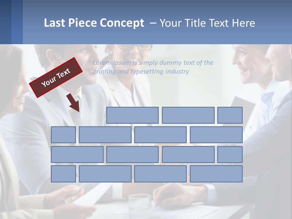 A Group Of Business People Shaking Hands Over A Table PowerPoint Template