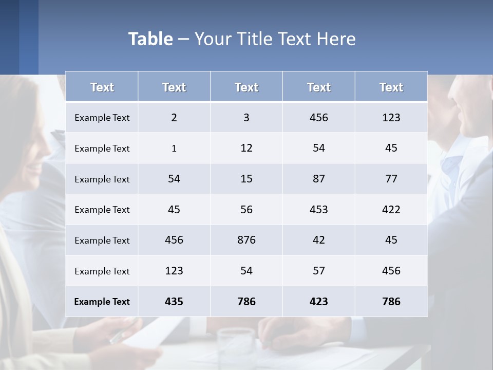 A Group Of Business People Shaking Hands Over A Table PowerPoint Template
