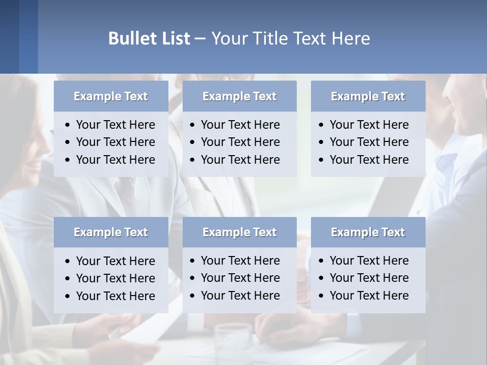 A Group Of Business People Shaking Hands Over A Table PowerPoint Template