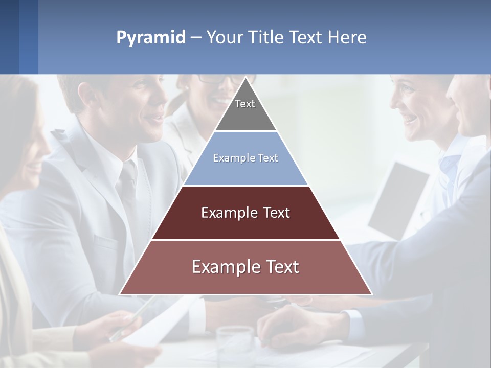 A Group Of Business People Shaking Hands Over A Table PowerPoint Template