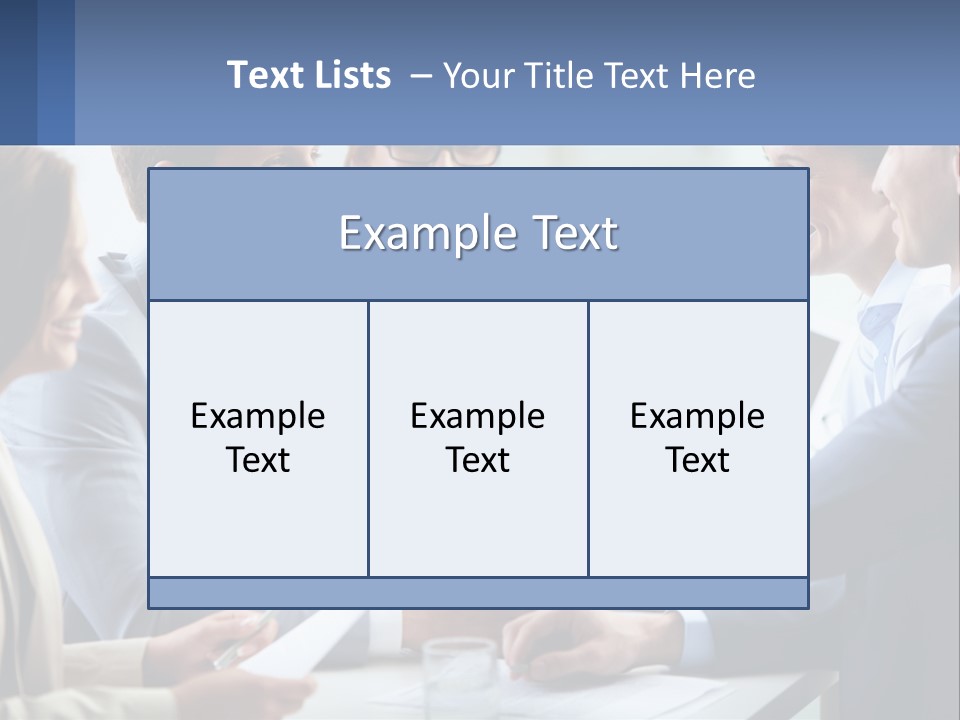 A Group Of Business People Shaking Hands Over A Table PowerPoint Template