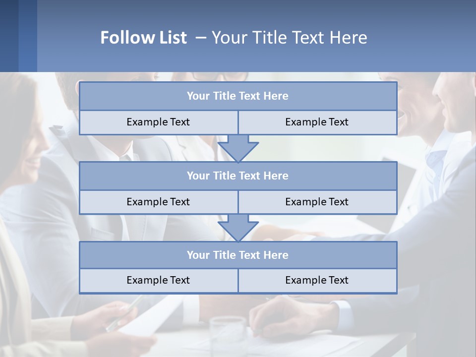 A Group Of Business People Shaking Hands Over A Table PowerPoint Template