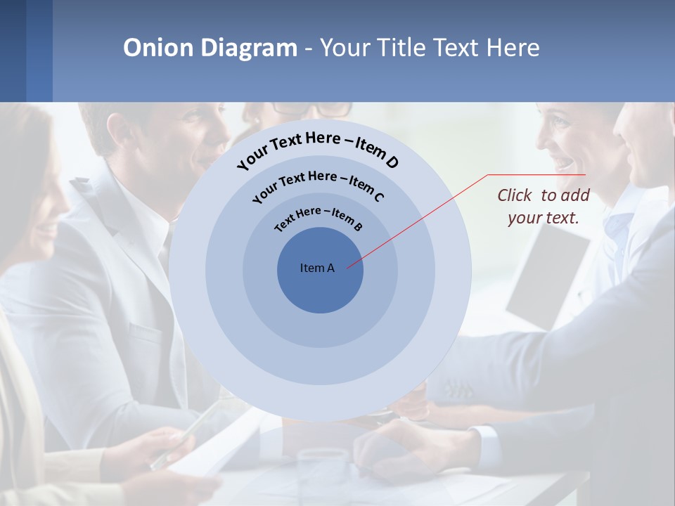 A Group Of Business People Shaking Hands Over A Table PowerPoint Template