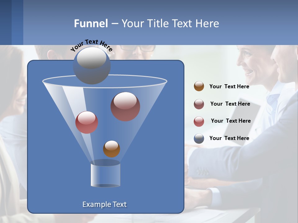 A Group Of Business People Shaking Hands Over A Table PowerPoint Template