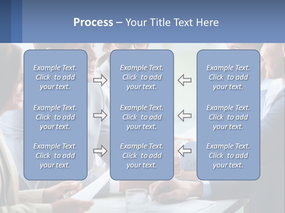 A Group Of Business People Shaking Hands Over A Table PowerPoint Template