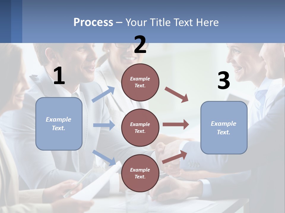 A Group Of Business People Shaking Hands Over A Table PowerPoint Template