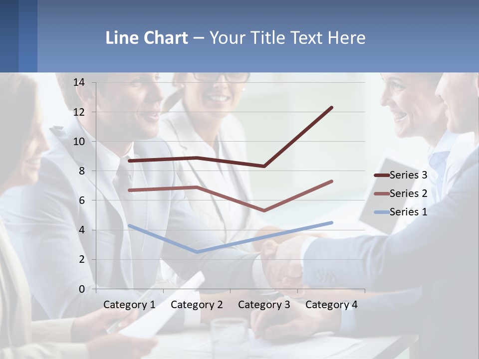 A Group Of Business People Shaking Hands Over A Table PowerPoint Template