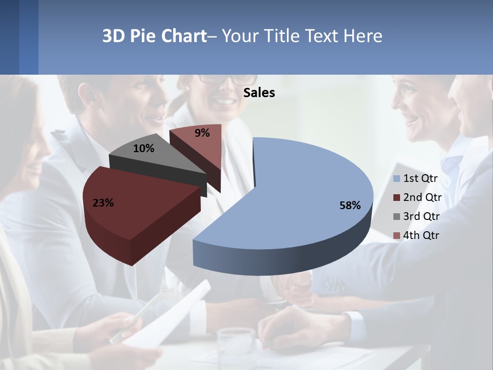 A Group Of Business People Shaking Hands Over A Table PowerPoint Template