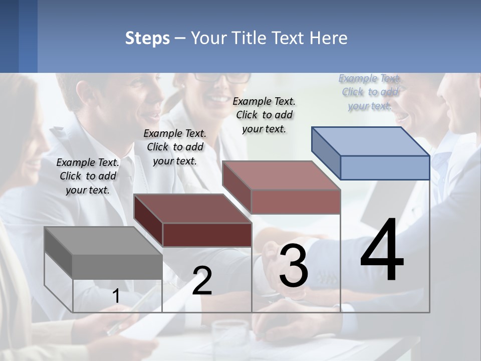 A Group Of Business People Shaking Hands Over A Table PowerPoint Template
