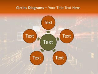 A Colorful Abstract Background With Squares And Lines PowerPoint Template