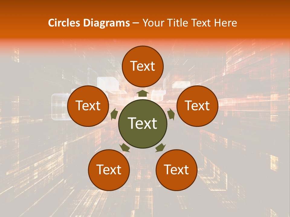 A Colorful Abstract Background With Squares And Lines PowerPoint Template