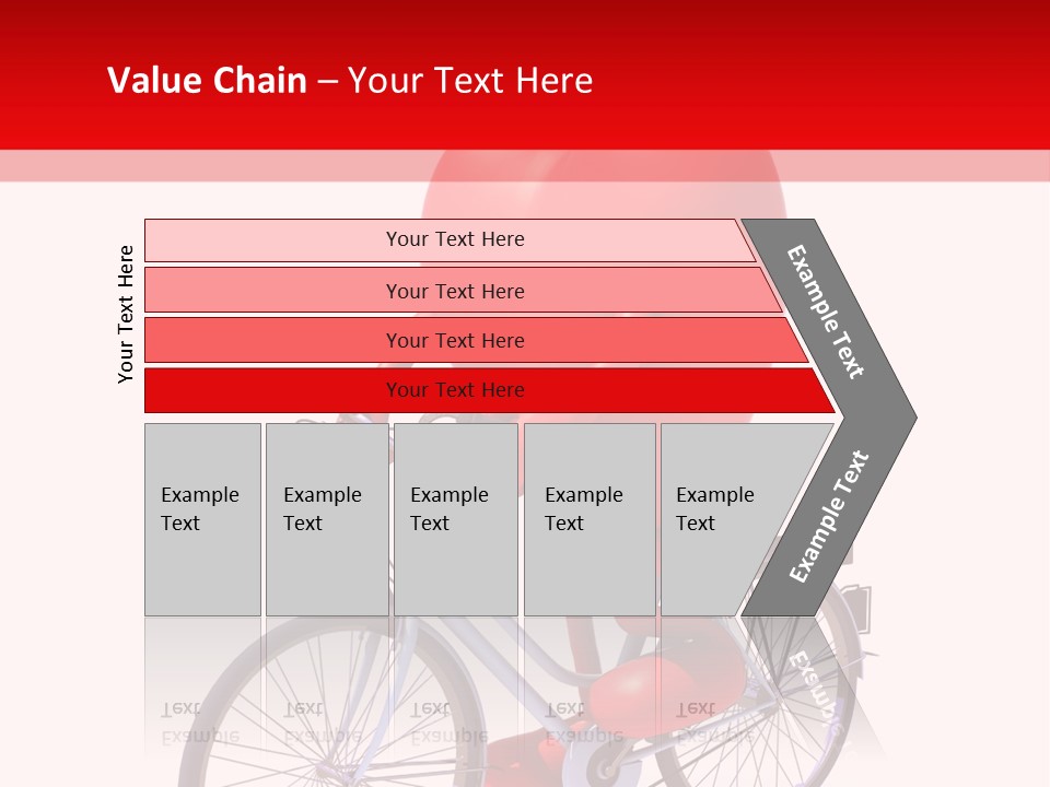 A Red Heart Riding A Bike With A Red Handlebar PowerPoint Template