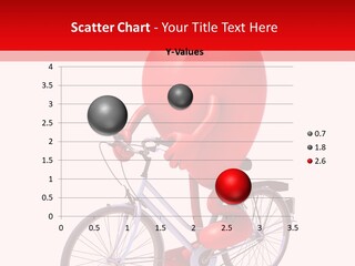 A Red Heart Riding A Bike With A Red Handlebar PowerPoint Template