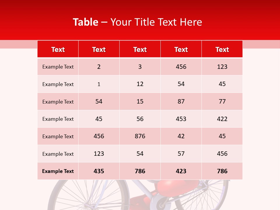 A Red Heart Riding A Bike With A Red Handlebar PowerPoint Template