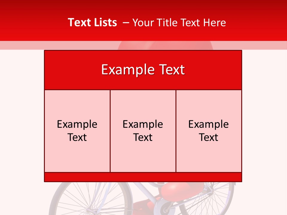 A Red Heart Riding A Bike With A Red Handlebar PowerPoint Template