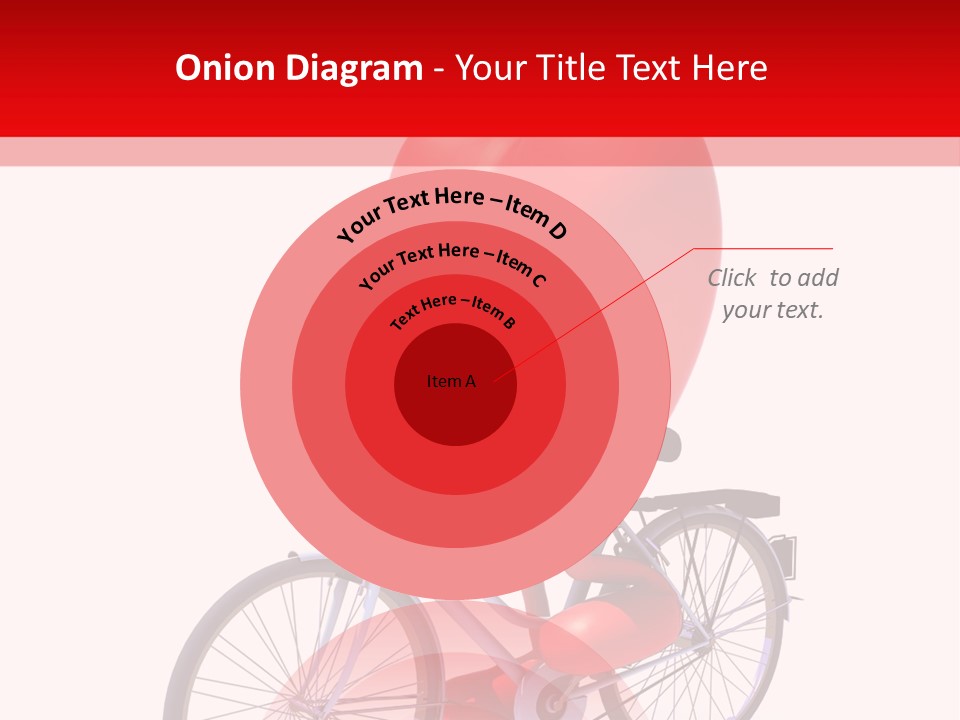 A Red Heart Riding A Bike With A Red Handlebar PowerPoint Template