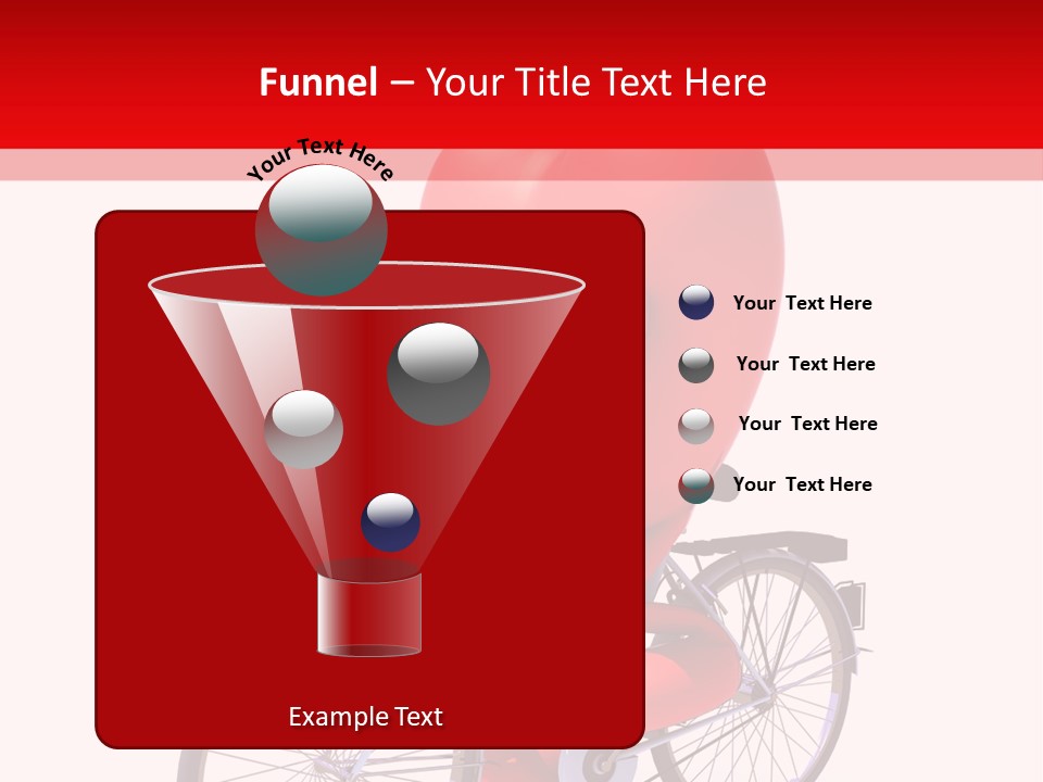A Red Heart Riding A Bike With A Red Handlebar PowerPoint Template