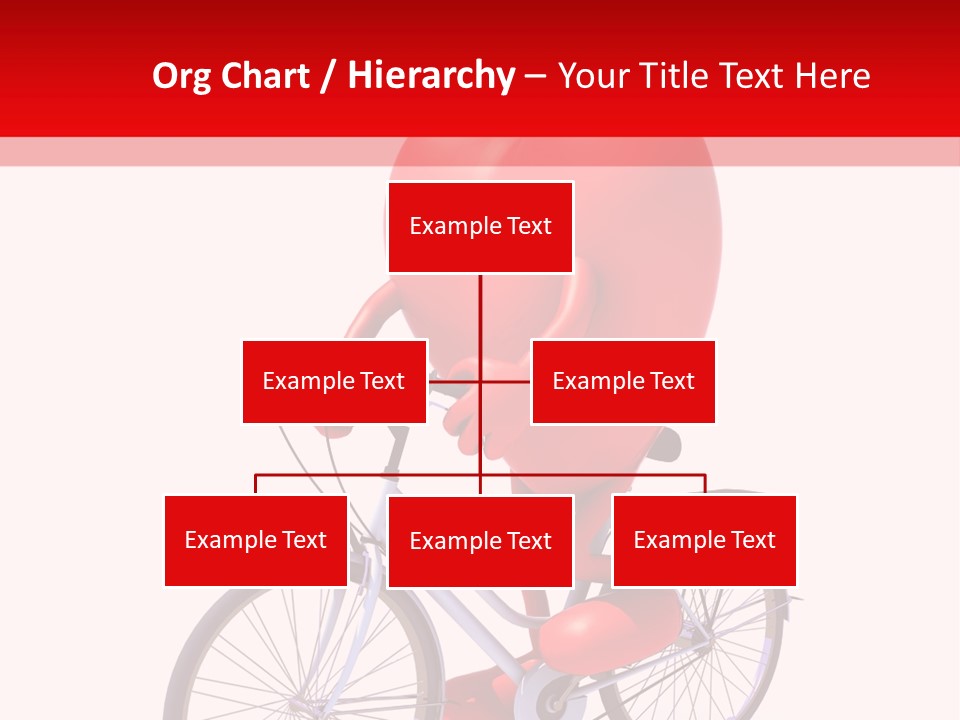 A Red Heart Riding A Bike With A Red Handlebar PowerPoint Template