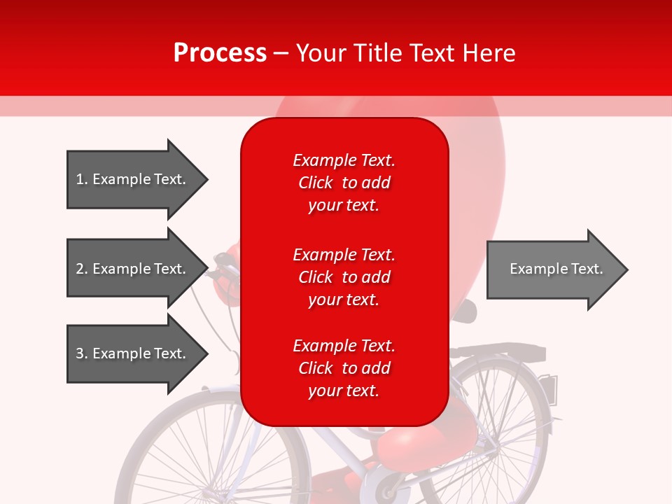 A Red Heart Riding A Bike With A Red Handlebar PowerPoint Template
